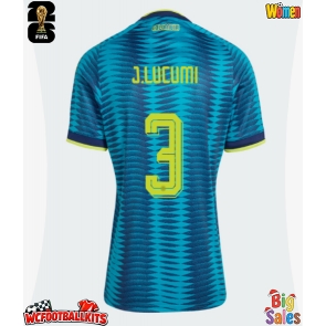Colombia Jhon Lucumi #3 Replica Away Stadium Shirt for Women World Cup 2026 Short Sleeve
